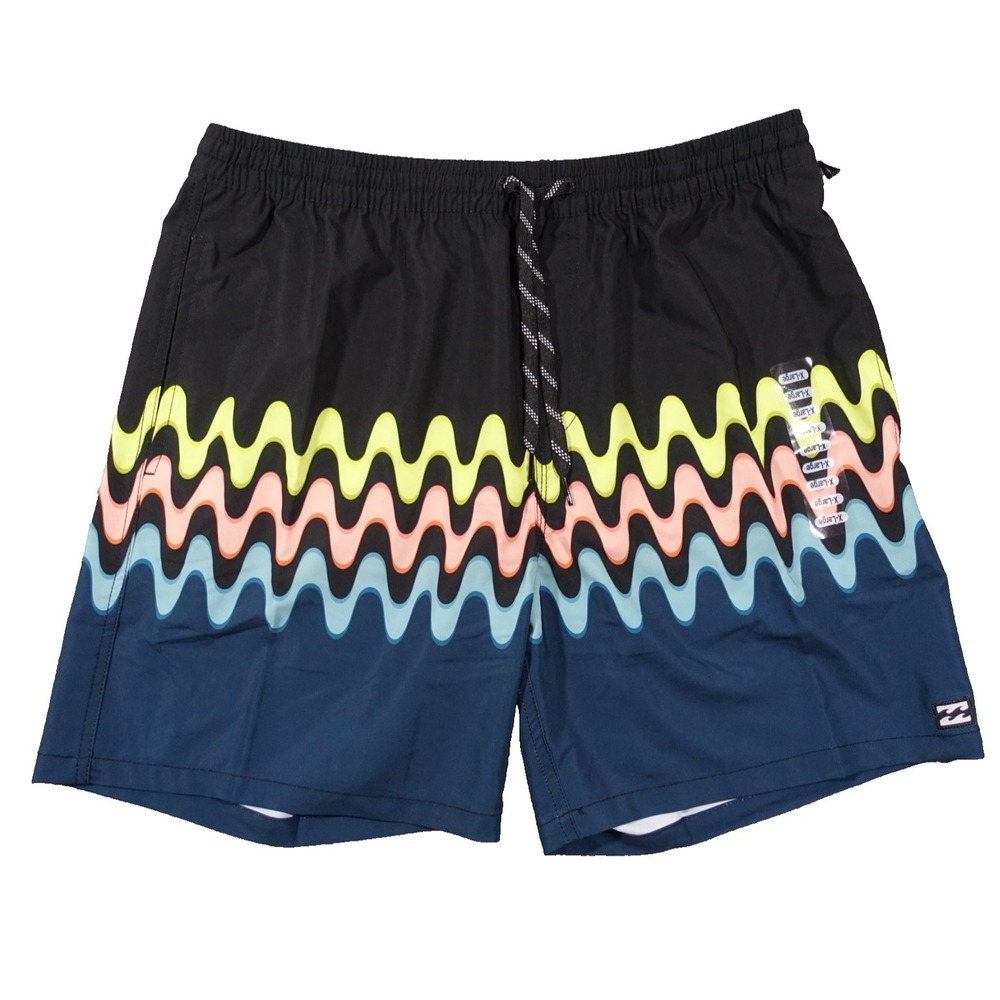 Billabong Swim Shorts Trunks Men XL Hazy Day Layback Raven Full Elastic Waist
